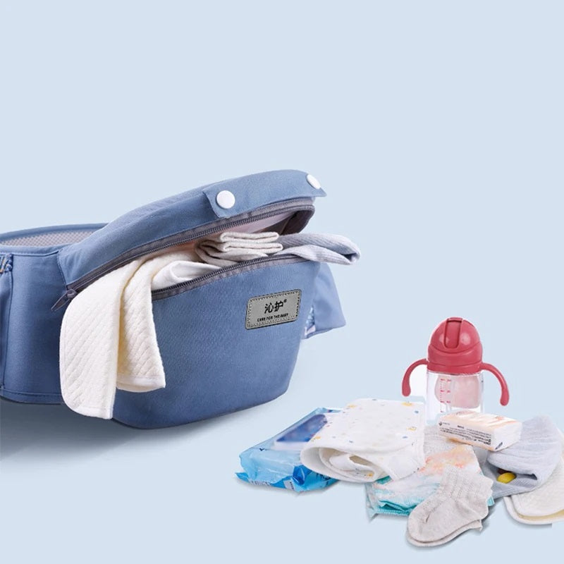 Praktische Babytrage mit Kängurutasche