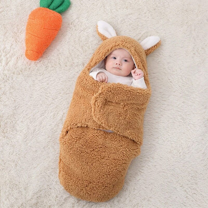Soft and warm rabbit bunting nest for baby