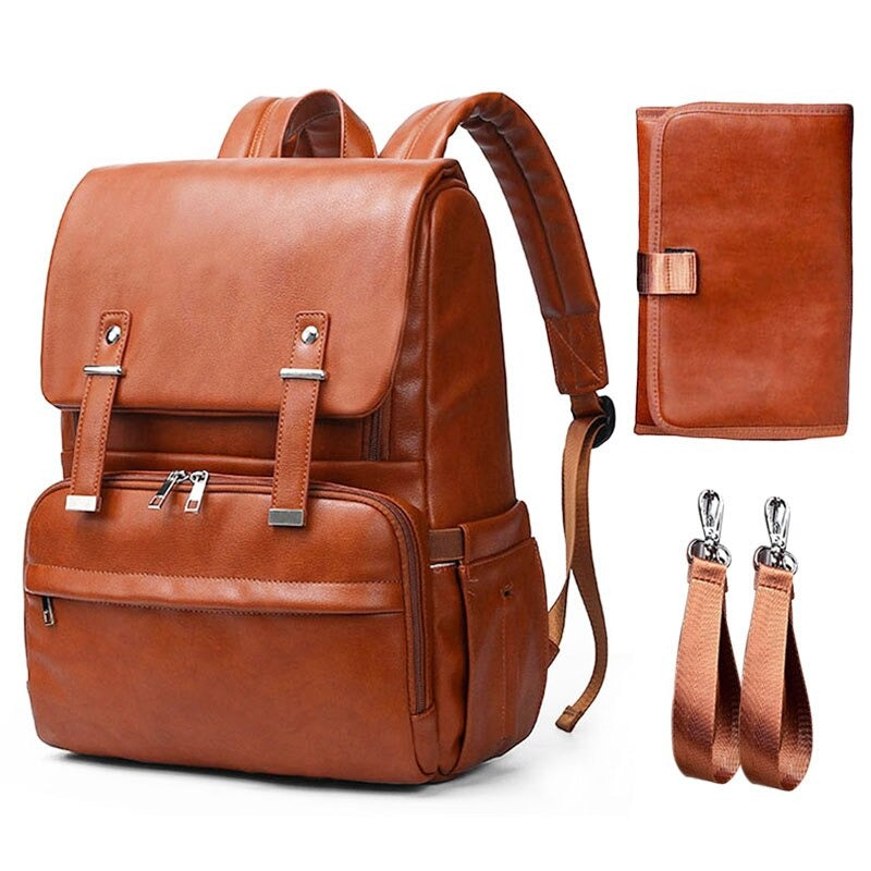 Multifunktionale Wickeltasche aus PU-Leder