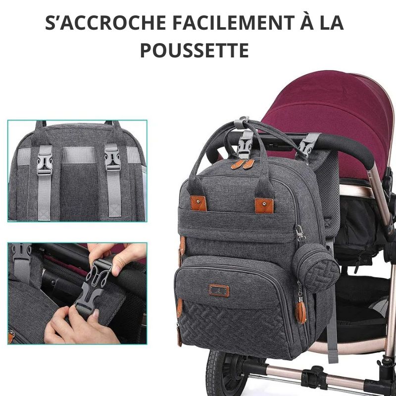 Large capacity Diaper Bag with detachable pacifier case 