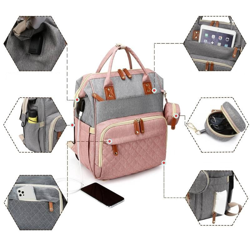 Baby Diaper Bag 3-in-1 Backpack