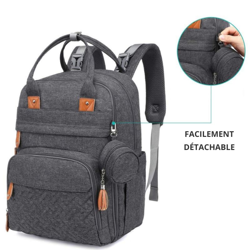 Large capacity Diaper Bag with detachable pacifier case 