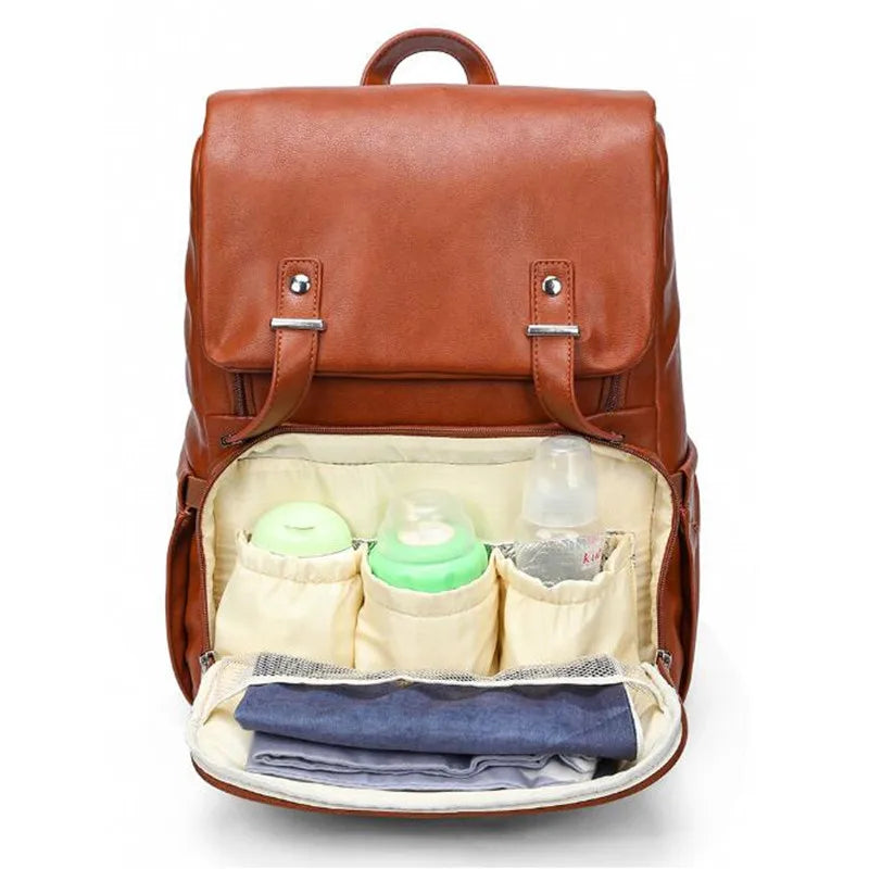Multifunktionale Wickeltasche aus PU-Leder