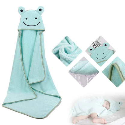 Saugfähiger Badeponcho mit bestickter Kapuze