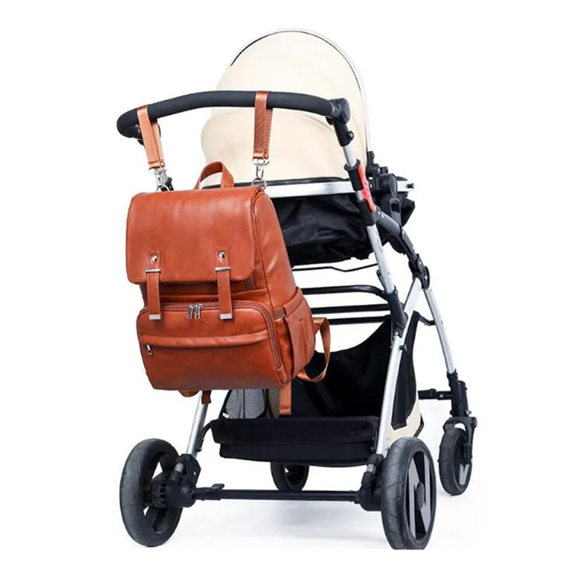 Multifunktionale Wickeltasche aus PU-Leder