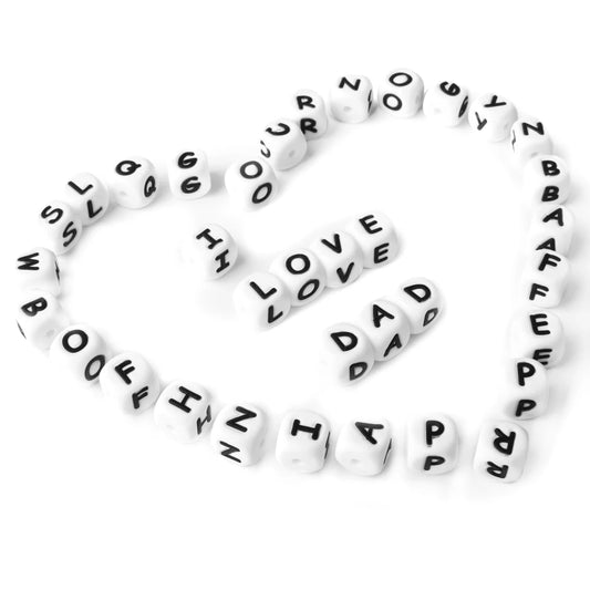 Perles de lettres en silicone