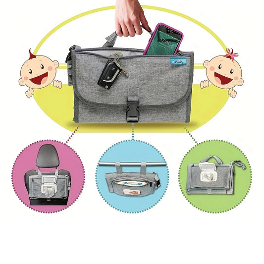 Tragbare Wickelauflage mit Tasche für Feuchttücher