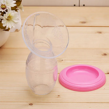 Breast pump silicone suction cup holder 75 ml with lid