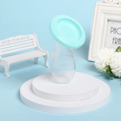 Breast pump silicone suction cup holder 75 ml with lid
