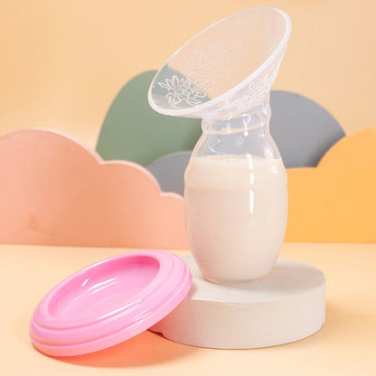 Breast pump silicone suction cup holder 75 ml with lid