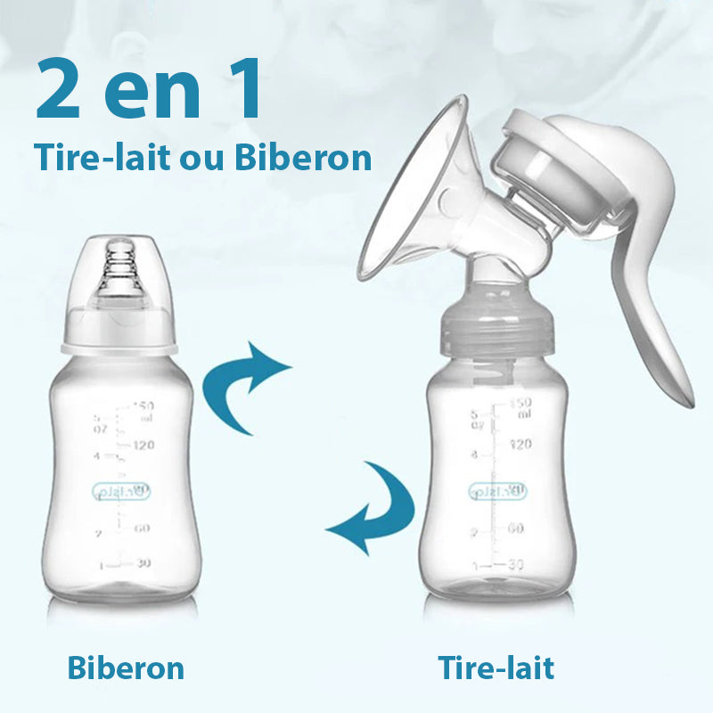 Ergonomic manual breast pump