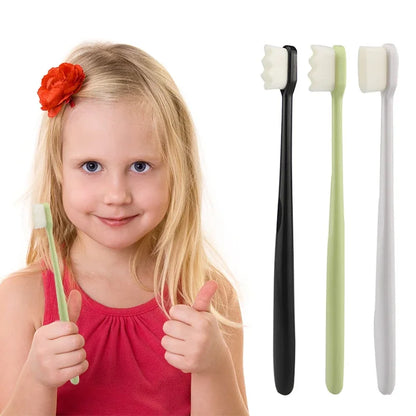 Ultra fine toothbrush with soft bristles