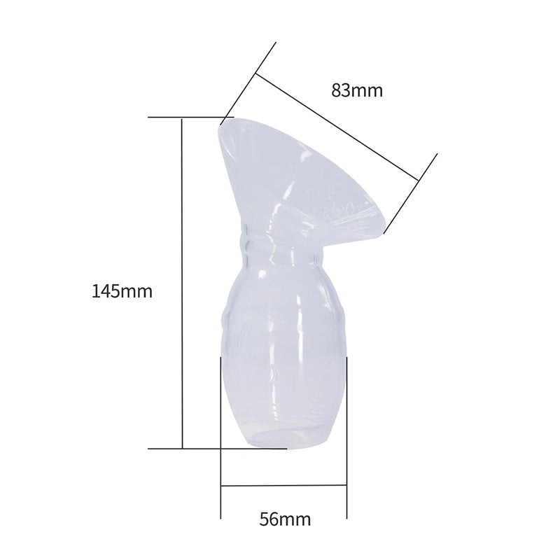 Breast pump silicone suction cup holder 75 ml with lid
