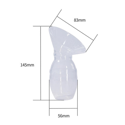 Breast pump silicone suction cup holder 75 ml with lid