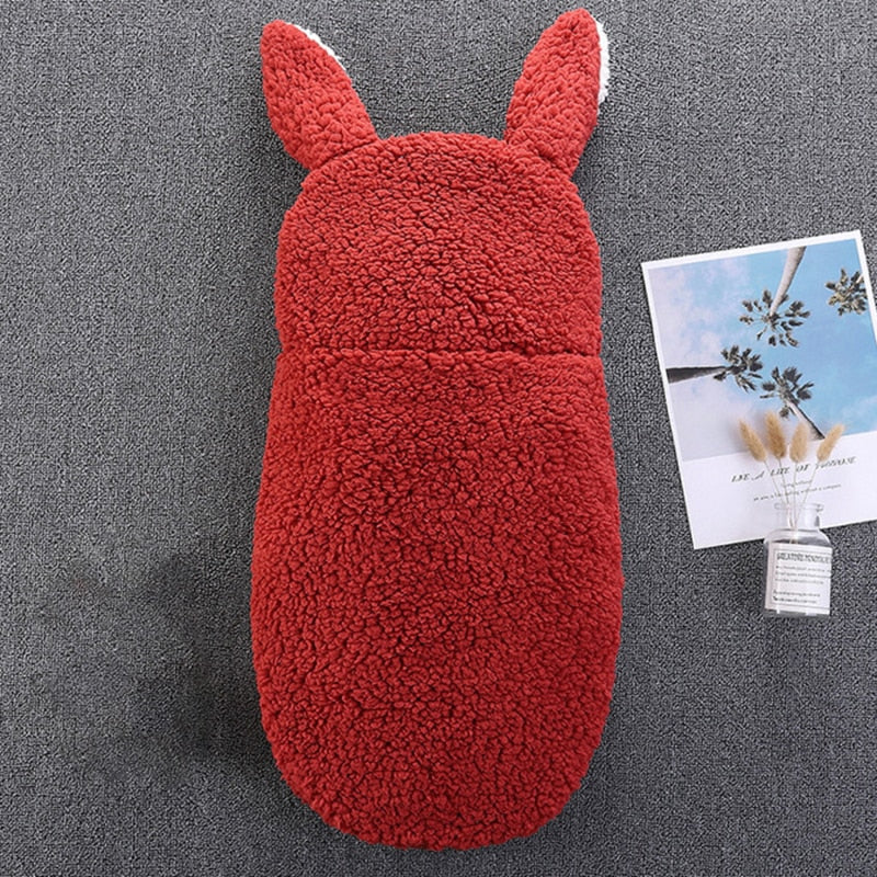 Soft and warm rabbit bunting nest for baby