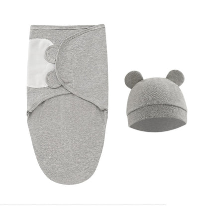 Cotton Swaddle Blanket with Bonnet