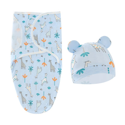 Cotton Swaddle Blanket with Bonnet