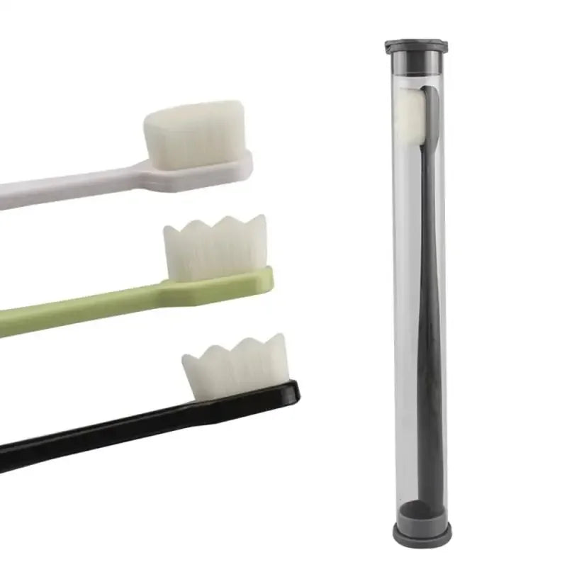 Ultra fine toothbrush with soft bristles