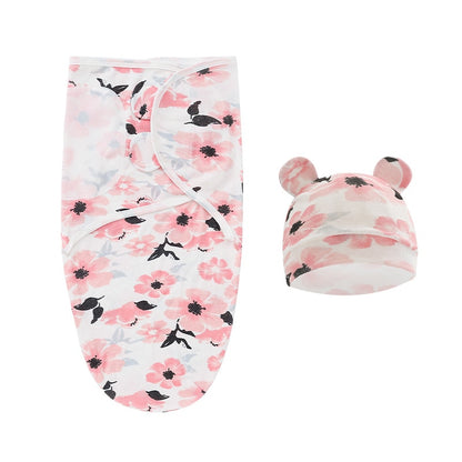 Cotton Swaddle Blanket with Bonnet