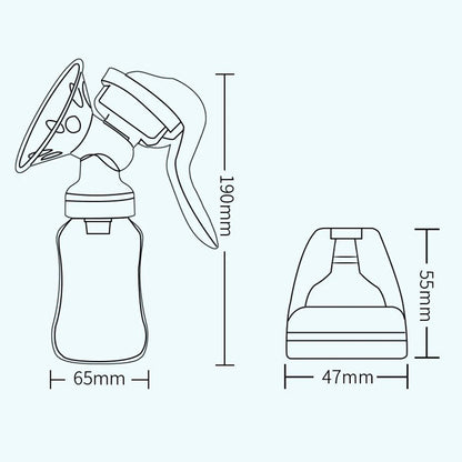 Ergonomic manual breast pump