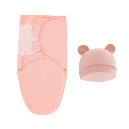 Cotton Swaddle Blanket with Bonnet