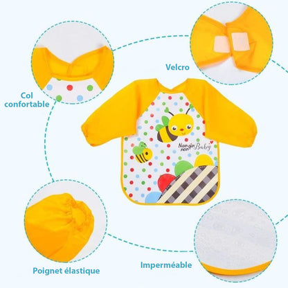 Children's long-sleeved bib apron 