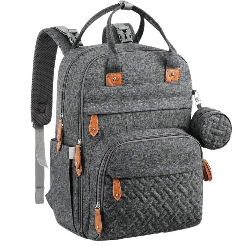 Large capacity Diaper Bag with detachable pacifier case 